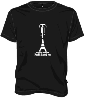 stikstof Prematuur Klik T-shirt Parijs is nog ver (zwart) – Webshop Wielercafé Doetinchem